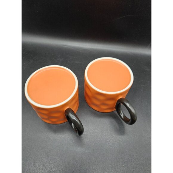 Pair Of Spooky Scary Jack-O-Lantern Pumpkin Coffee Cup Mugs Halloween Fall - Picture 3 of 9